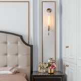 French Classic Brass Wall Sconce with Clear Ribbed Glass and Plug In Cord for Bedroom