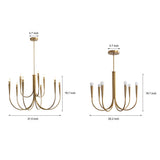 French Vintage Style Candlelight LED Chandelier with 3 Step Dimming for Living and Dining Rooms