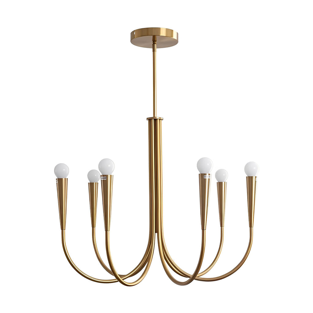 French Vintage Style Candlelight LED Chandelier with 3 Step Dimming for Living and Dining Rooms