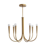 French Vintage Style Candlelight LED Chandelier with 3 Step Dimming for Living and Dining Rooms