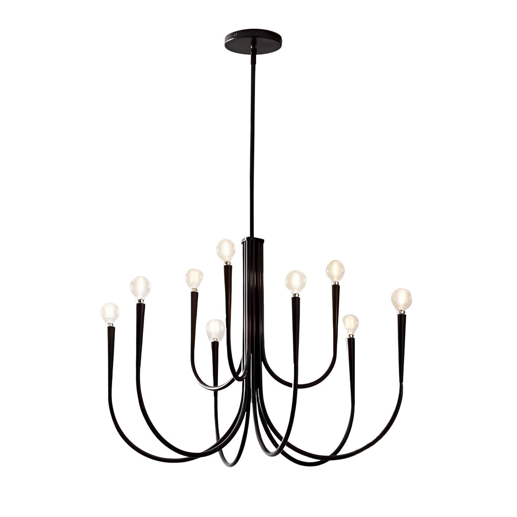 French Vintage Style Candlelight LED Chandelier with 3 Step Dimming for Living and Dining Rooms