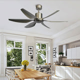 66 Inch Modern Ceiling Fan with 24W Dimmable LED Light Remote Control Silent DC Motor