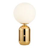 Frosted Glass Globe Table Lamp Nordic Minimalist LED Accent Light for Bedside and Living Room