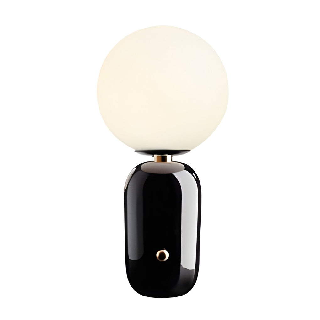 Frosted Glass Globe Table Lamp Nordic Minimalist LED Accent Light for Bedside and Living Room