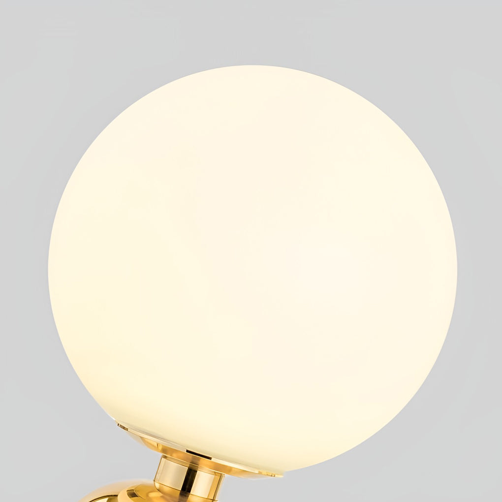 Frosted Glass Globe Table Lamp Nordic Minimalist LED Accent Light for Bedside and Living Room