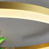 Modern Overlapping Circles Flush Mount Ceiling Light LED Metal Artistic Design 3 Light Fixture