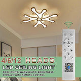 Modern Nordic Flower LED Flush Mount Ceiling Light Dimmable Petal Design Lighting Fixture