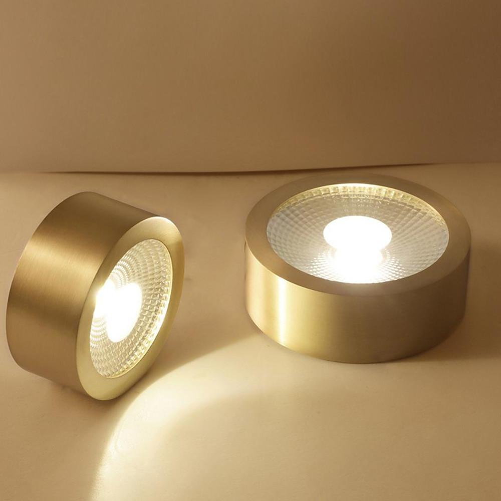 Modern Gold Copper LED Ceiling Light Flush Mount Round Acrylic Lamp for Bedroom Office