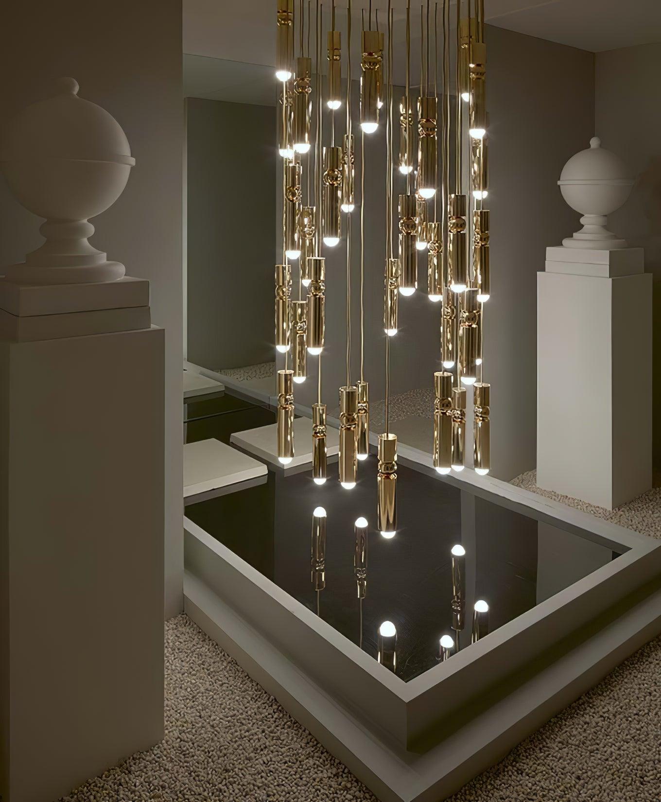Fulcrum Modern Cylindrical LED Pendant Light Adjustable Hanging Ceiling Fixture