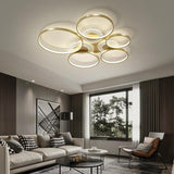 Modern Geometric Circle LED Flush Mount Ceiling Lamp for Minimalist Interior Lighting