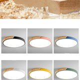 Modern Round LED Flush Mount Ceiling Light Nordic Minimalist 16 Inch Circular Lamp for Bedroom Living Room