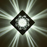 Modern Flower Shaped Crystal LED Flush Mount Ceiling Light for Hallway and Bedroom