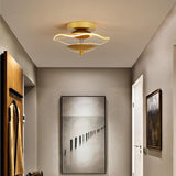 Geometric Wave Round 6W LED Flush Mount Ceiling Light Modern Small Fixture for Kitchen and Hallway