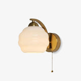 Gatsby Art Deco Style Wall Sconce with White Glass Shade and Metal Finish