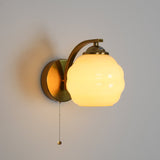 Gatsby Art Deco Style Wall Sconce with White Glass Shade and Metal Finish