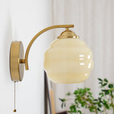 Gatsby Art Deco Style Wall Sconce with White Glass Shade and Metal Finish