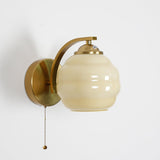 Gatsby Art Deco Style Wall Sconce with White Glass Shade and Metal Finish