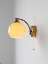 Gatsby Art Deco Style Wall Sconce with White Glass Shade and Metal Finish