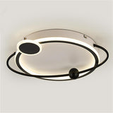 Modern Oval LED Ceiling Light Geometric Flush Mount Fixture for Bedroom and Living Room