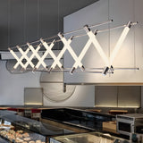 Geometric Acrylic Tube LED Linear Island Chandelier for Modern Dining Room and Bar