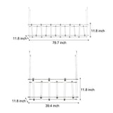 Geometric Acrylic Tube LED Linear Island Chandelier for Modern Dining Room and Bar