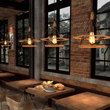 Geometric Black Iron Cage Pendant Lighting Retro Industrial Lantern Chandelier for Modern Home