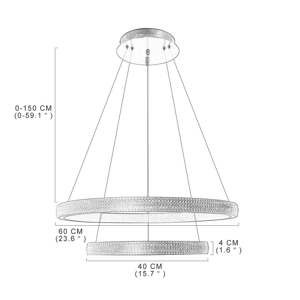 Geometric Circular LED Chandelier Modern Aluminum Dining Room Kitchen Island Hanging Ceiling Light