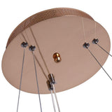Geometric Circular LED Chandelier Modern Aluminum Dining Room Kitchen Island Hanging Ceiling Light