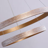 Geometric Circular LED Chandelier Modern Aluminum Dining Room Kitchen Island Hanging Ceiling Light