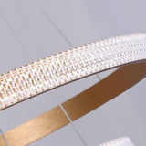 Geometric Circular LED Chandelier Modern Aluminum Dining Room Kitchen Island Hanging Ceiling Light