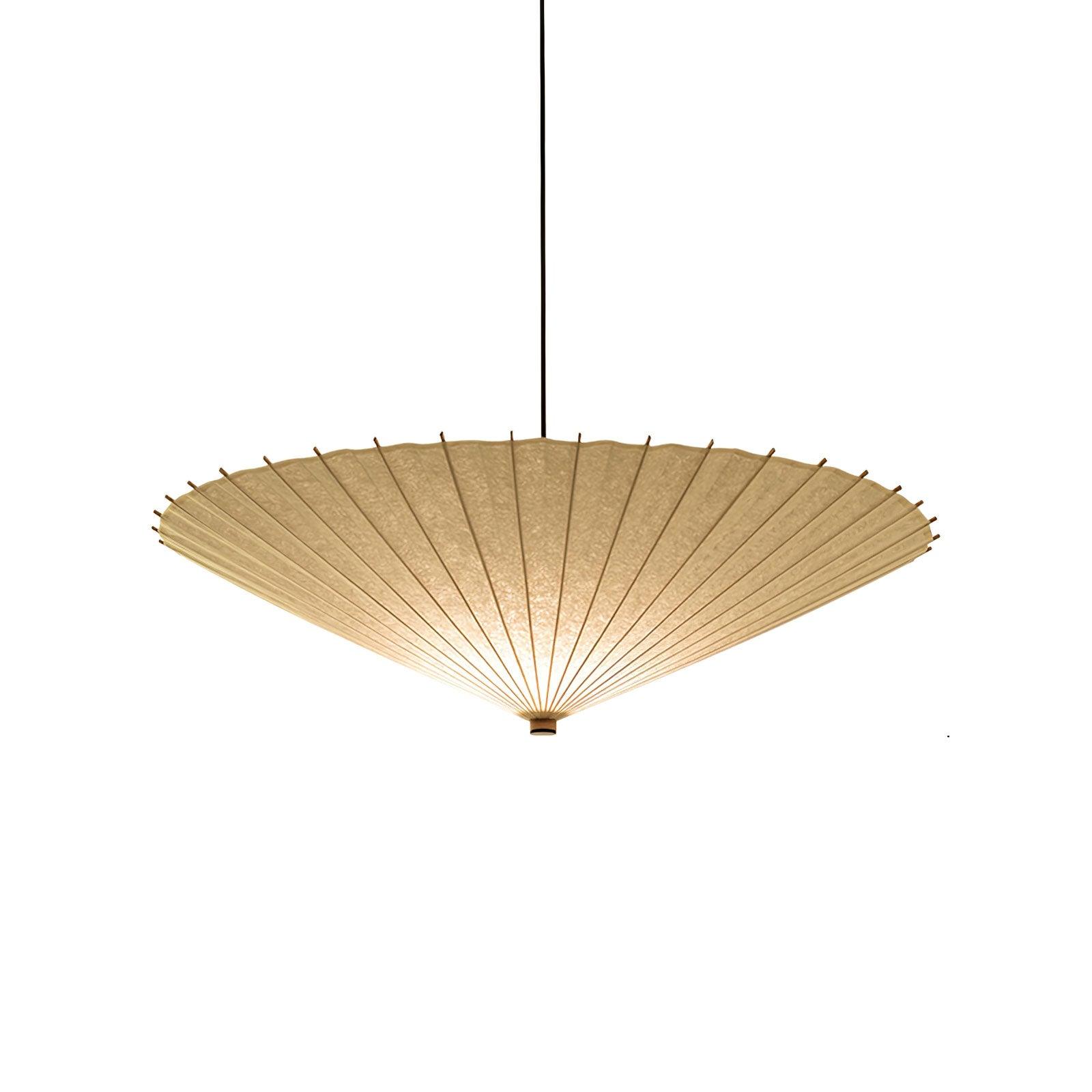 Geometric Fabric Umbrella Pendant Light Modern Beige Parasol Hanging Lamp