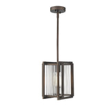 Geometric Square Black Iron Frame Retro Industrial Chandelier for Dining Room Lighting