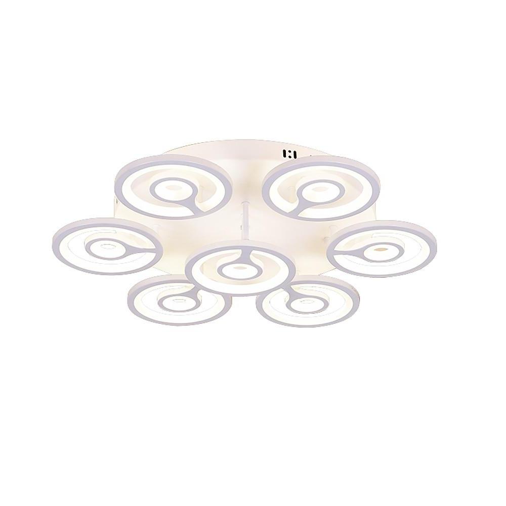 Modern Geometric Flower Shape LED Flush Mount Ceiling Light in White Finish