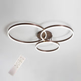 Modern 3 Ring Geometric LED Flush Mount Ceiling Light Minimalist Acrylic Living Room Fixture