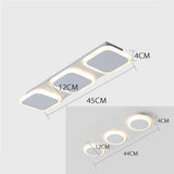 Modern Geometric LED Flush Mount Ceiling Light Minimalist Round and Square Metal Fixture