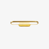 Gianni Minimalist Oval LED Wall Sconce Brass Vanity Light with Adjustable Color Temperature