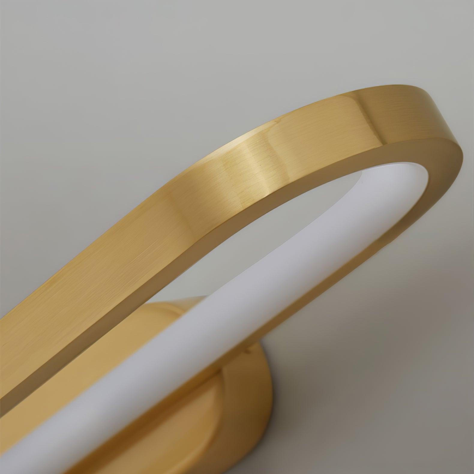 Gianni Minimalist Oval LED Wall Sconce Brass Vanity Light with Adjustable Color Temperature