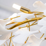 Ginkgo Ceramic Leaf Flush Mount Chandelier Elegant Modern Ceiling Light Fixture