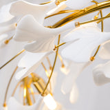Ginkgo Ceramic Leaf Flush Mount Chandelier Elegant Modern Ceiling Light Fixture
