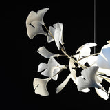 Ginkgo Ceramic Leaf Flush Mount Chandelier Elegant Modern Ceiling Light Fixture
