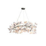 Ginkgo Ceramic Leaf Flush Mount Chandelier Elegant Modern Ceiling Light Fixture