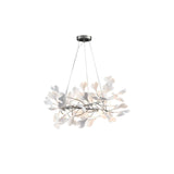 Ginkgo Ceramic Leaf Flush Mount Chandelier Elegant Modern Ceiling Light Fixture