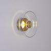 Glimmera Modern Glass and Brass LED Wall Sconce Ambient Indoor Light Fixture