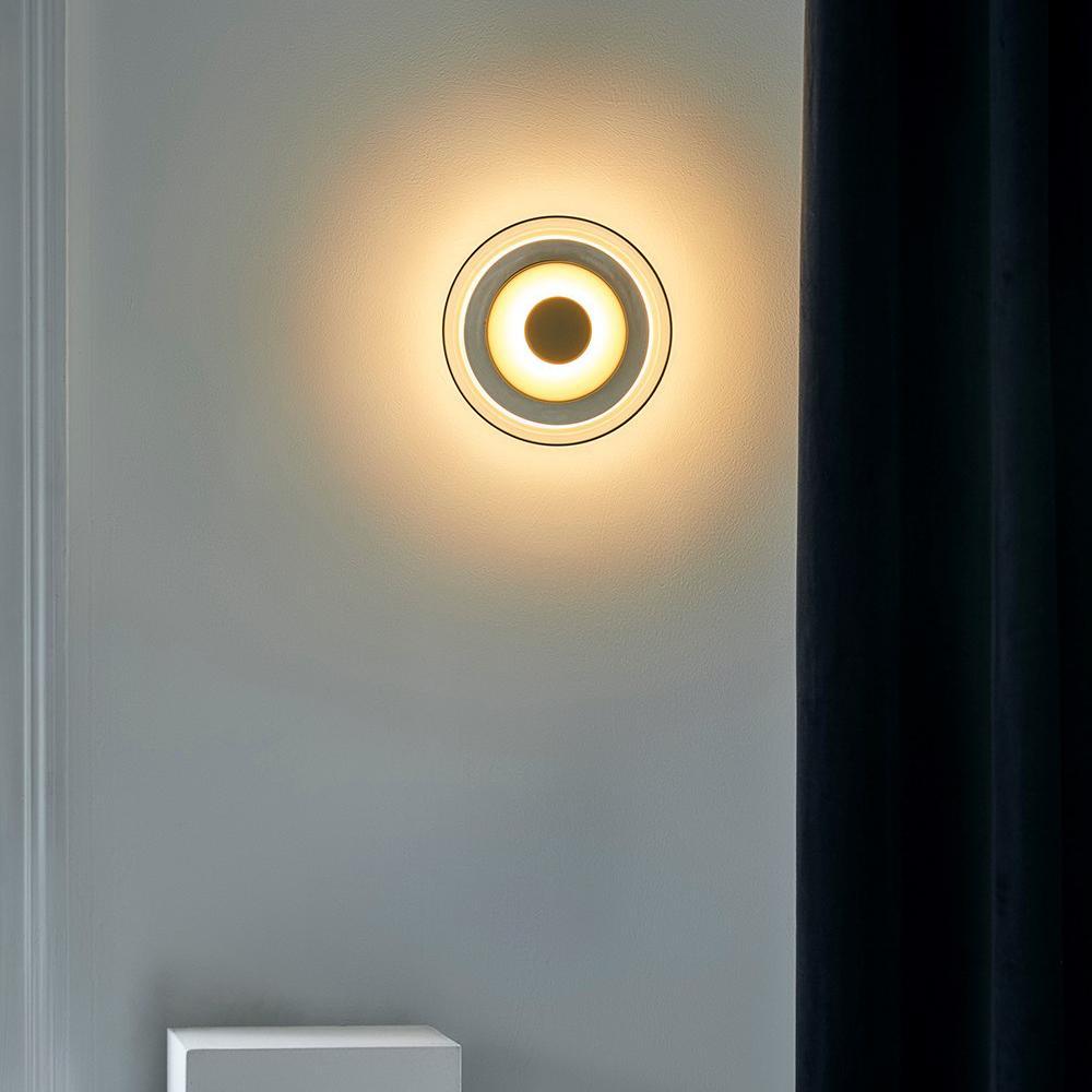 Glimmera Modern Glass and Brass LED Wall Sconce Ambient Indoor Light Fixture