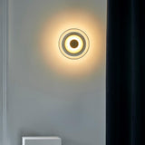 Glimmera Modern Glass and Brass LED Wall Sconce Ambient Indoor Light Fixture