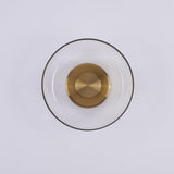 Glimmera Modern Glass and Brass LED Wall Sconce Ambient Indoor Light Fixture