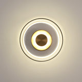 Glimmera Modern Glass and Brass LED Wall Sconce Ambient Indoor Light Fixture