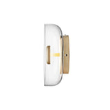 Glimmera Modern Glass and Brass LED Wall Sconce Ambient Indoor Light Fixture