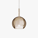 Glo Modern Glass Globe Pendant Light with Metallic Finish for Interior Lighting