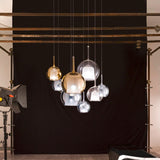 Glo Modern Glass Globe Pendant Light with Metallic Finish for Interior Lighting